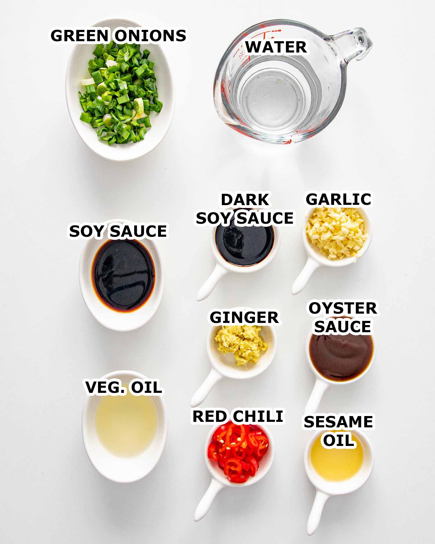 ingredients needed to make asian garlic shrimp.