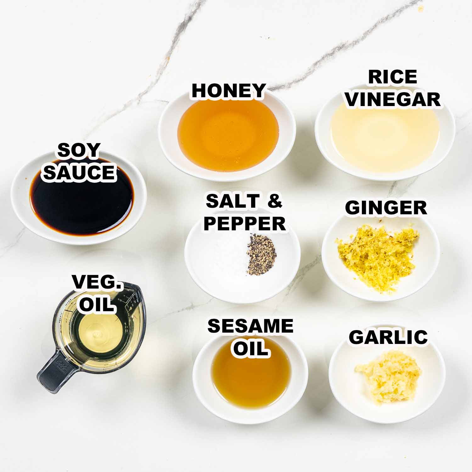 ingredients needed to make asian style slaw.