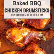 pin for baked bbq chicken drumsticks.