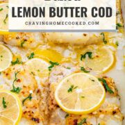 pin for baked lemon butter cod.