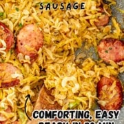 pin for cabbage and noodles with sausage.