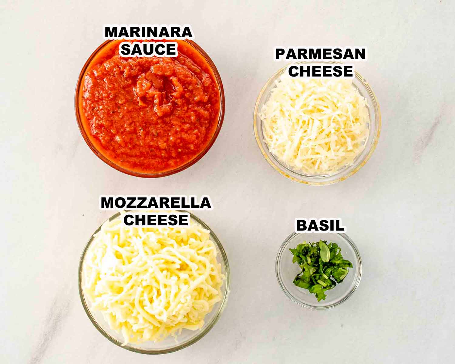 ingredients needed to make chicken parmesan meatballs.