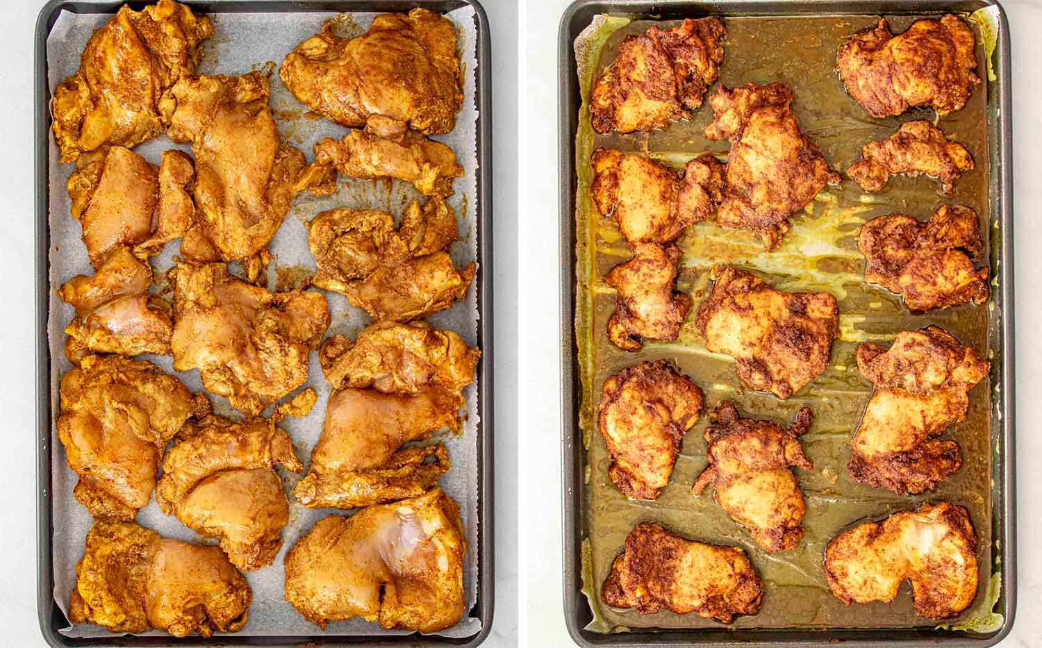 process shots showing how to make chicken shawarma.