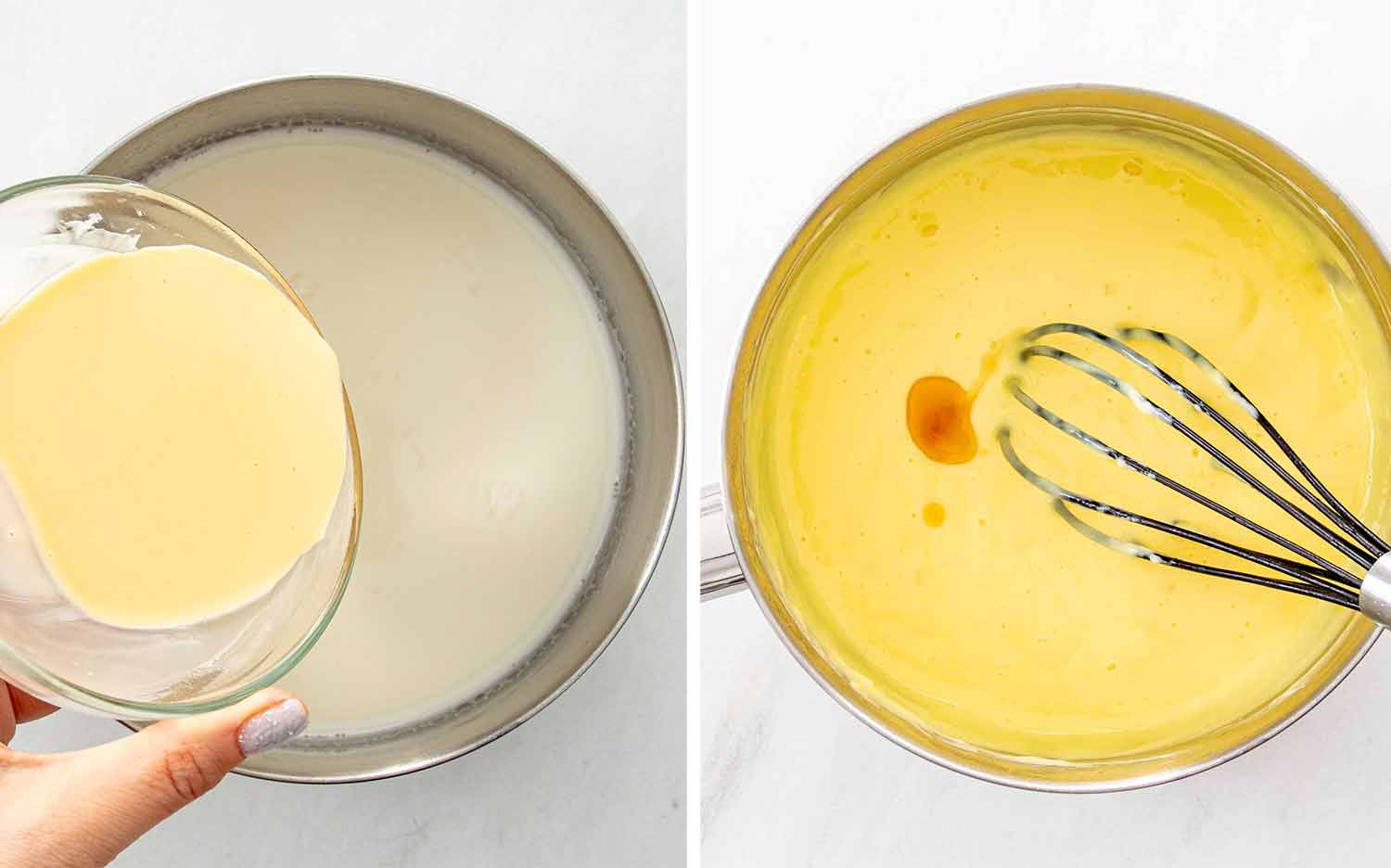 process shots showing how to make custard raisin rolls.