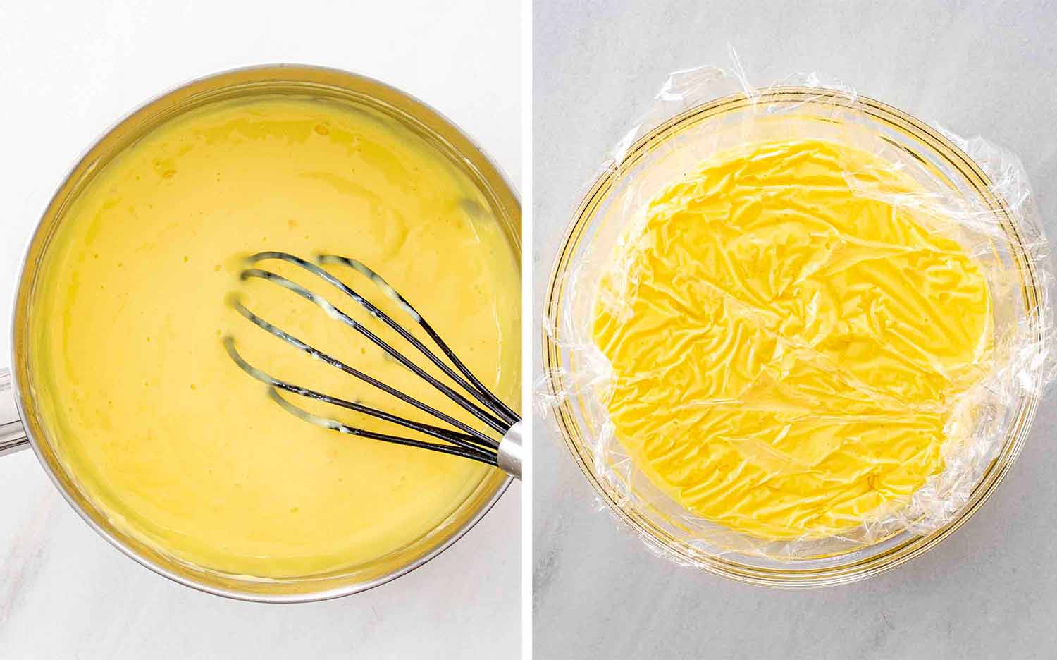 process shots showing how to make custard raisin rolls.