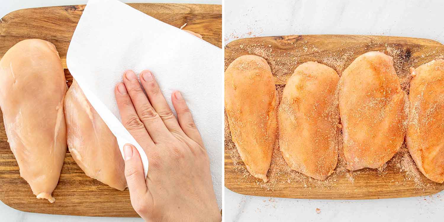 process shots showing how to make fajita chicken casserole.