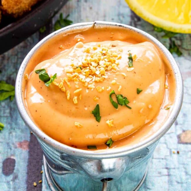 fry sauce in a bowl.