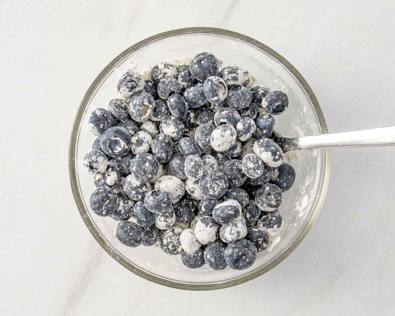 process shots showing how to make lemon blueberry bread.