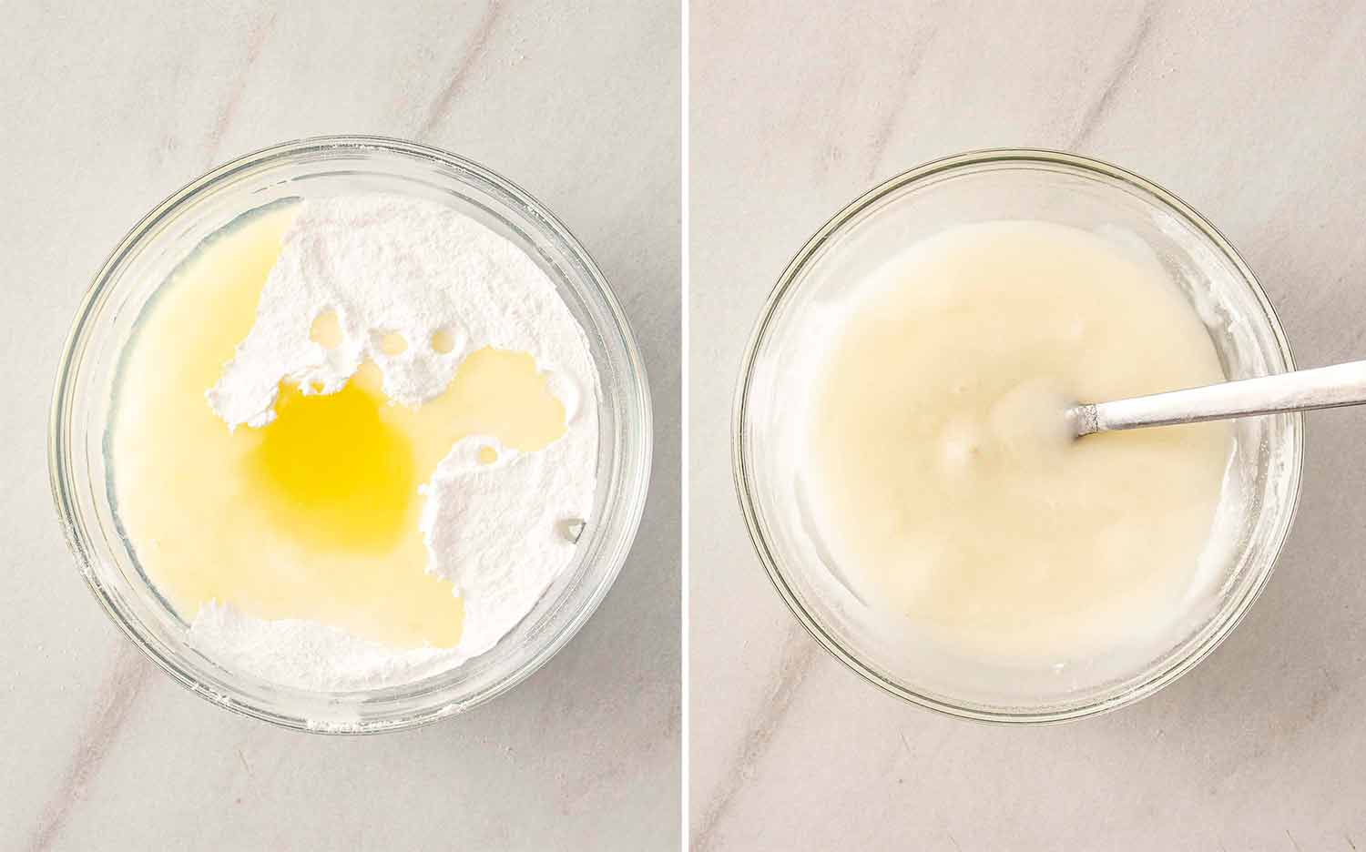 process shots showing how to make lemon blueberry bread.