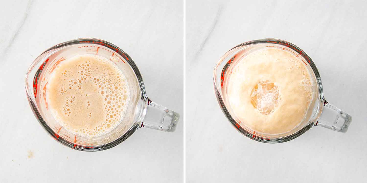 process shots showing how to make naan.