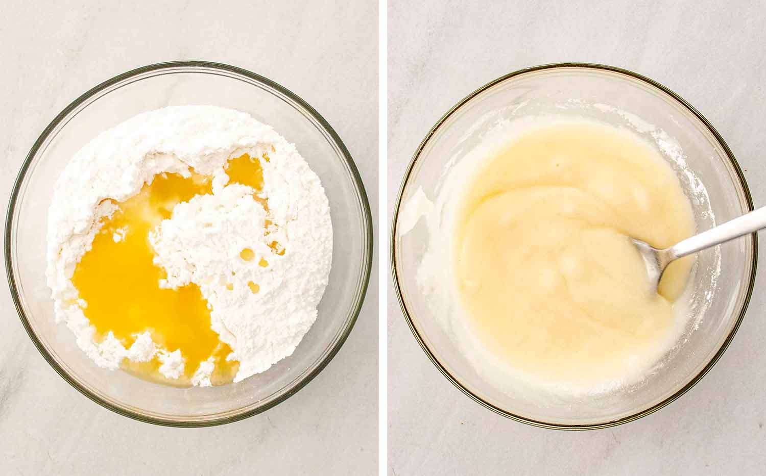 process shots showing how to make orange cake.