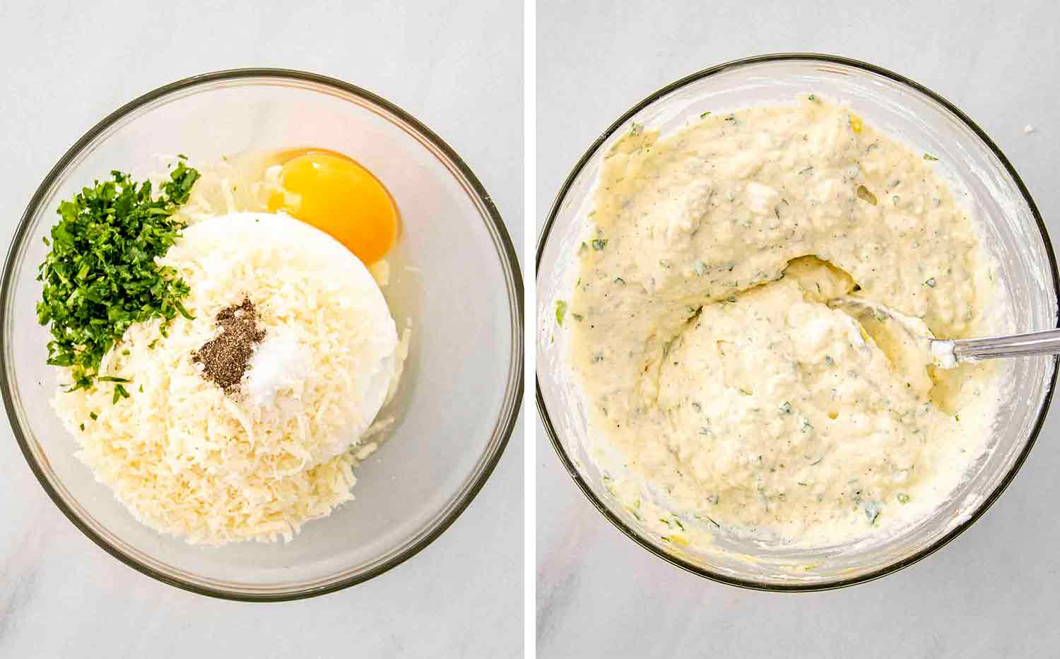 process shots showing how to make slow cooker lasagna.