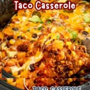 pin for slow cooker taco casserole.
