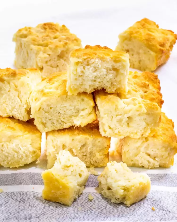 a stack of butter biscuits