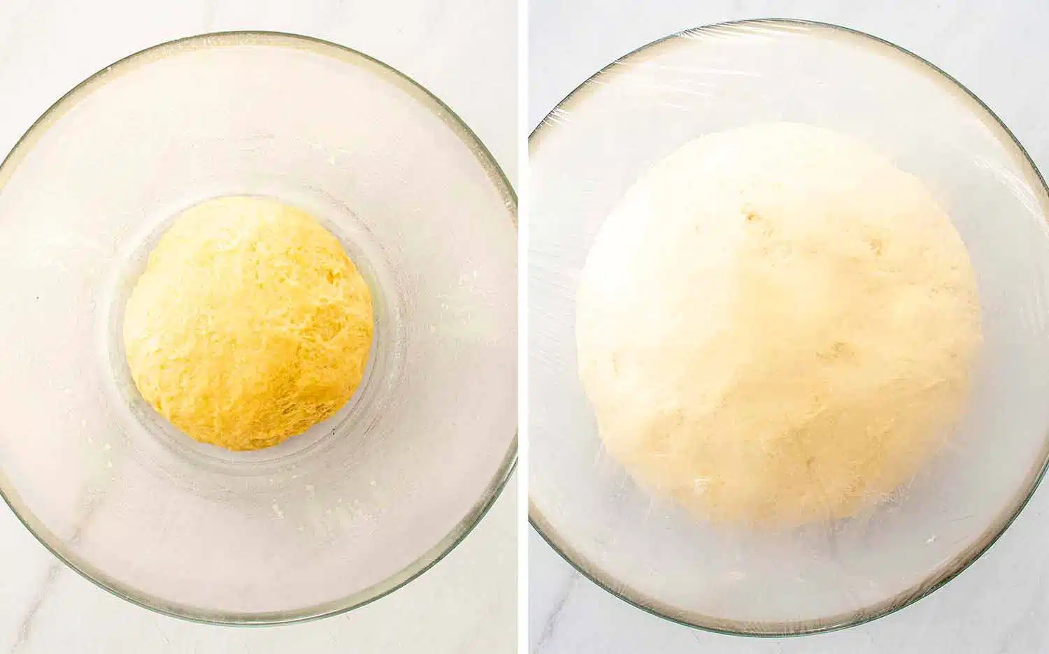 process shots showing how to make custard raisin rolls.