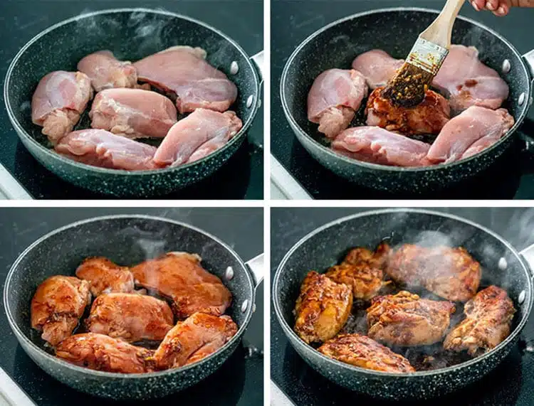 Garlic Soy Chicken This Garlic Soy Chicken proves how a simple Asian inspired glaze can turn simple boring chicken thighs into delicious, super flavorful, tender chicken thighs that will be the star of your dinner. #garlicsoychicken #chicken #winnerwinnerchickendinner