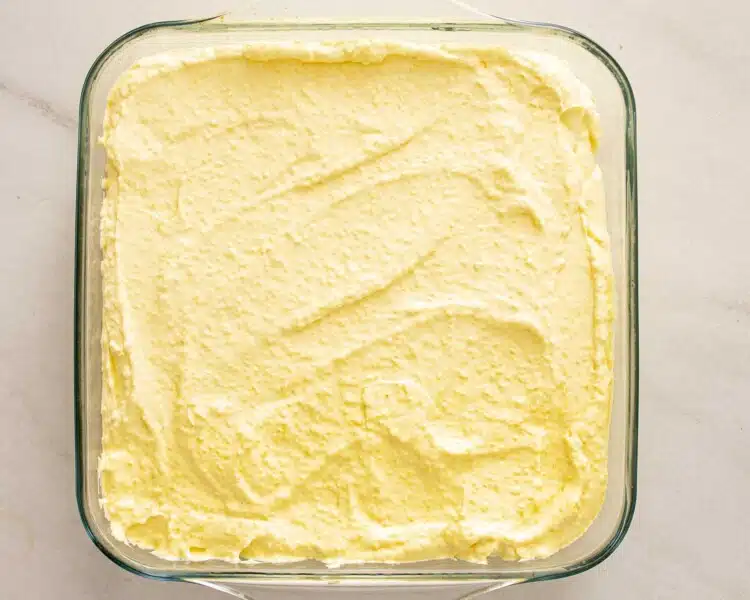 process shots showing how to make no churn ice cream.