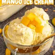 pin for no churn mango ice cream.